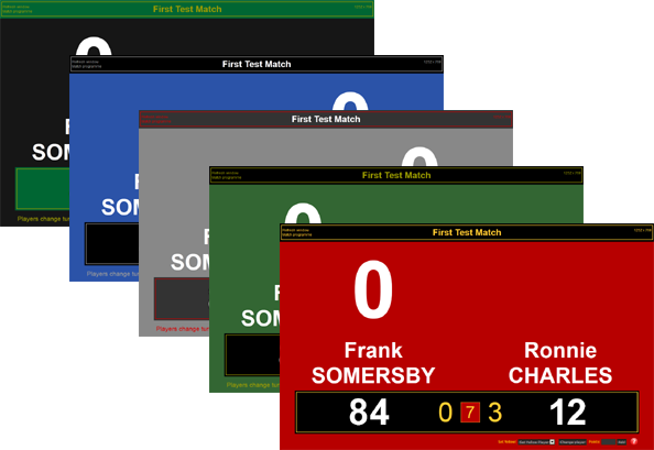 Select from 5 different scoreboard designs