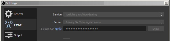 OBS settings