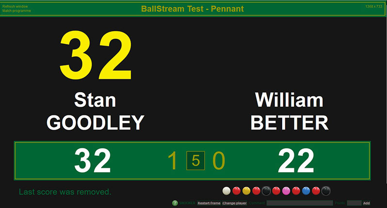 online scoreboard for alocal audience